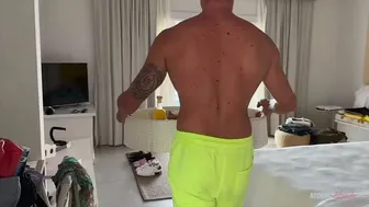 Hot Blonde Guest Seduces Room Service Waiter for Poolside Fuck