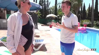 Aunt Judy's XXX - Busty MILF Keira Fucks the Pool Boy