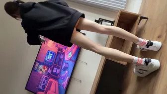 Extremely Skinny 18yo Maid Keeps Cleaning While I Fuck Her