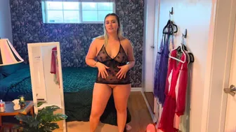 Pussy Flashing & Close ups - Curvy YouTuber Try on Haul in Transparent Dresses