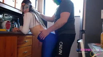 Dry Hump Perfect Teen Ass in Silky Leggings